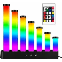 VERK 12480 LED RGB-Lampe mit Equalizer, 7 Segmenten, Fernbedienung, USB 5 V, Musiksynchronisation