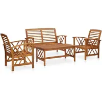 vidaXL 4-tlg. Garten-Lounge-Set Massivholz Akazie