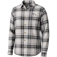Columbia Men's Cornell Woods Flannel Long Sleeve Shirt flint grey texture plaid (027) M