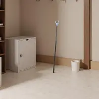 Markenlos Ausziehbare Teleskop-Wäschestange mit Kunststoff-Gabelkopf aus Edelstahl und Aluminiumlegierung, 55 110cm, für den Innenbereich im Wäschezimmer