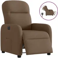 vidaXL Relaxsessel Elektrisch Braun Stoff
