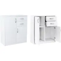 Matkam Kommode 2D2S WEISS Schrank Schubladen Regal