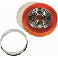 Schneider Ausstechersatz aus Edelstahl, rund, Keksausstecher aus Edelstahl, 9-teiliges Set, glatt
