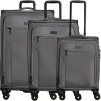 D & n lederwaren D&N Travel Line 9704 - Trolley-Set, 3tlg. (grey)
