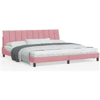 vidaXL Bettgestell ohne Matratze "Hanko" Rosa 200x200 cm Samt