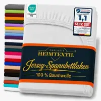 EXKLUSIV HEIMTEXTIL Jersey Spannbettlaken 200 x 220 cm Silber 100% Baumwolle Öko - Tex Zertifiziert Bed-Sheet Bettlaken Spannbetttuch