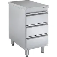 GastroHero Edelstahl Schubladenschrank BASIC 400x700 mm mit 3 Schubladen