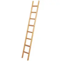 Iller-Leiter Iller Holz Anlegeleiter Bauleiter mit Vierkantholmen 6 Sprossen