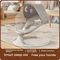 StarTech.com Elektrische Babywiege - XM3 Babyschaukel - Bluetooth - Weißes Rauschen - Timer - Mehrere Schaukelmodi - Spielzeugbogen - Grau
