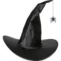 Widmann Hexenhut Satin modellierbar mit Spinne