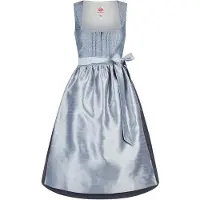 Spieth & Wensky Dirndl "Dirndl Kitz", Damen, Gr. 40, blau, festlich, regular fit, eckiger Ausschnitt, Kleider Dirndl, leicht strukturierte Oberfläche mit dezentem Schimmer