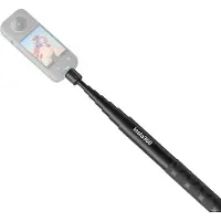 Insta360 Action Unsichtbarer Selfie-Stick, 1 m leichter Carbonfaser-Selfie-Stick, kompatibel mit X6, X5, X4 Air, X4, GO Ultra, GO 3S, Ace Pro 2, Ace Pro, Ace, X3 und mehr, Schwarz