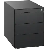 C+P Stahl-Rollcontainer, 563x430x581mm, 9005/9005