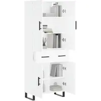 vidaXL Highboard Weiß 69,5x34x180 cm Holzwerkstoff