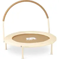 Deryan Kindertrampolin 92 cm – Mit Sicherheitsbügel – Braun