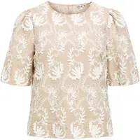 Object Bestickte Bluse Beige 40
