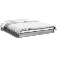 vidaXL Bettgestell ohne Matratze Grau Sonoma 160x200 cm Holzwerkstoff