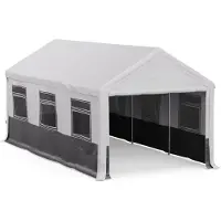 Blumfeldt Partyzelt - 6x3m, Festzelt mit Seitenwänden, Wetterfestes Gewebe, Stabiles Stahlrahmen, Einfache Montage, Ideal für Gartenpartys, BBQs & Events