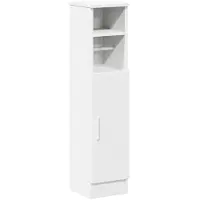 vidaXL Badezimmerschrank mit Rollenhalter Weiß 20,5x22x90 cm