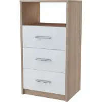 UFC Kommode 3SO WHITE-SONOMA 40cm Schubladenboden