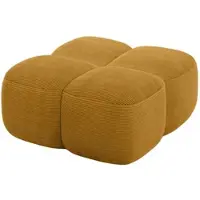 ALTDECOR POUF Miko-Puf 90x90x45 cm Senfgelb Cord Modular Sitzhocker
