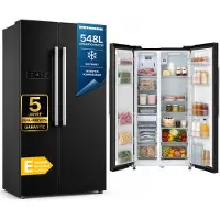 Heinner HSBS-M548NFINVBKE++ Side-by-Side Kühlschrank 548 L, No Frost, Inverter, , Schwarz