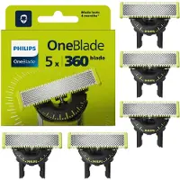 Philips Norelco OneBlade OneBlade 360 QP450/50 Ersatzklinge 360, Scherkopf, 5 Kopf/Köpfe, Silber, 4 Monat( e), , OneBlade