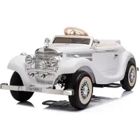 Es-toys Elektro Kinderfahrzeug – Kinderauto „Mercedes 540K“ Oldtimer – lizenziert – 12V7AH, Allrad- 2,4Ghz Fernsteuerung, MP3, Ledersitz+EVA