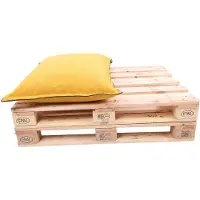 TexDeko Cord halbes Palettenkissen 60x80x18 cm-Weicher Cordstoff, wasserabweisend, UV-beständig, waschbarer Bezug, Indoor & Outdoor – Gelb