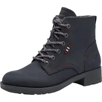 Tamaris Damen Schnürstiefelette mit wärmendem Futter und Ziernähten 1-25111-47, Größe:39 EU, Farbe:Blau