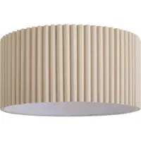 QAZQA Japandi Lampenschirm Beige Leinen 50/50/25 - Muschelförmig Single