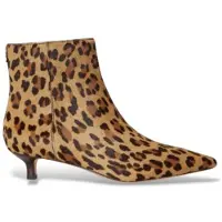 Ralph Lauren für Damen. 802P18304001 Stiefeletten Francesca aus beigem Kalbshaar (41), Leder, 3 bis 5 cm, Reißverschluss, Lässig, Tie