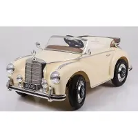 Es-toys Elektro Kinderfahrzeug – Kinderauto „Mercedes 300S“ Oldtimer – lizenziert – 12V7AH – 2,4Ghz, MP3, Ledersitz+EVA