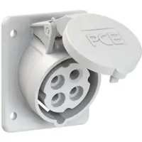 Pce 414-1f87 CEE-Anbausteckdose schräg (75x85mm) 16A 4p 1h IP44/IP54 4141f87
