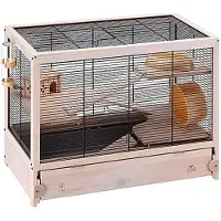 Ferplast Gabbia Criceti in legnoHAMSTERVILLE, Gabbia Topolini, Struttura su