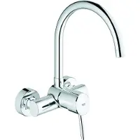 GROHE Concetto Einhand-Spültischarmatur, Wandmontage, Ausladung 280mm, schwenkbar, 32667001