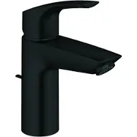 GROHE Eurosmart Einhand-Waschtischbatterie, S-Size, Ausladung 109mm, Zugstangen-Ablaufgarnitur, 332652433, Farbe: Mattschwarz