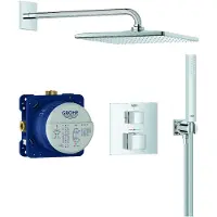 GROHE Grohtherm Cube Duschsystem, Komplettset inklusive Unterputz-Einbaukörper, Rainshower Mono 310 Cube, 34868000