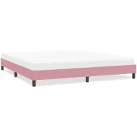 vidaXL Bettgestell ohne Matratze Rosa 200x220 cm Samt