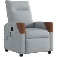 vidaXL Massagesessel Hellgrau Stoff