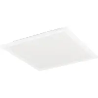 Eglo LED Deckenleuchte Bottazzo, Deckenlampe mit Fernbedienung, Panel ultraflach mit Backlight, Bürolampe dimmbar, warmweiß - kaltweiß, RGB, 30x30 cm