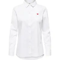 JDY Hemdbluse "JDYMIO L/S EMBROIDERY SHIRT WVN NOOS" in klassischer Form mit kleiner Bruststickerei