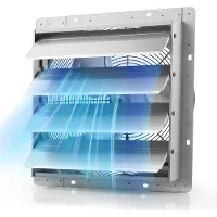 Vevor 413 mm Abluftventilator mit Lamellen Industrie Wandventilator 72 W, Wandlüfter für Garage Gewächshaus Werkstatt, Stahlgehäuse, 3862 m3/h Lüftung, 1350 U/min Motor, Leiser Betrieb, Wandmontage