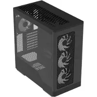 Aerocool PC-Gehäuse (ohne Netzteil) – – D520A-BK V1 – Midi-Tower – ATX-Formfaktor – 4 x 120 mm A-RGB – Schwarz