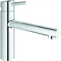 GROHE Concetto Einhand-Spültischarmatur, Ausladung 202mm, mittelhoch, herausziehbar, schwenkbar, 30273001, Farbe: Chrom