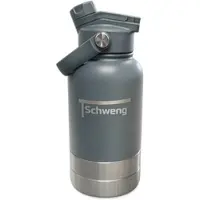 Schweng 3-in-1 Isolier-Trinkflasche für Mensch & Hund – ca. 950 ml, grau