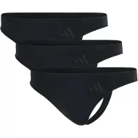 Adidas String ORIGINALS "String Sport Active Seamless Thongs 3P 3er Pack", Damen, Gr. XL, schwarz, Obermaterial: 87% Polyamid PA. 13% Elasthan EL., Unterhosen String