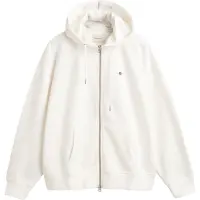 Gant Sweatshirt "Sweatjacke SHIELD ZIP HOODIE", Damen, Gr. XL, weiß (ecru), Obermaterial: 87% Baumwolle CO. 13% Polyester PES., Sweatshirts Sweatshirt