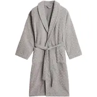 Gant Bademantel "Bademantel JACQUARD HERRINGBONE ROBE 1er Pack" Gr. L, grau, L, Obermaterial: 100% Baumwolle CO., Hausmäntel, Bademantel
