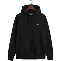 Gant Sweatshirt "Sweatshirt REGULAR SHIELD HOODIE", Herren, Gr. S, schwarz, Obermaterial: 78% Baumwolle CO. 22% Polyester PES., Sweatshirts Sweatshirt